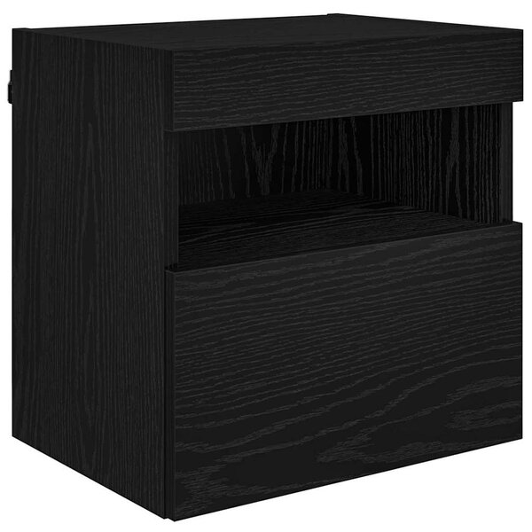 VidaXL TV Fali Egységek LED-del 5 pcs Fekete tölgy 40,5 x 30 x 90 cm
