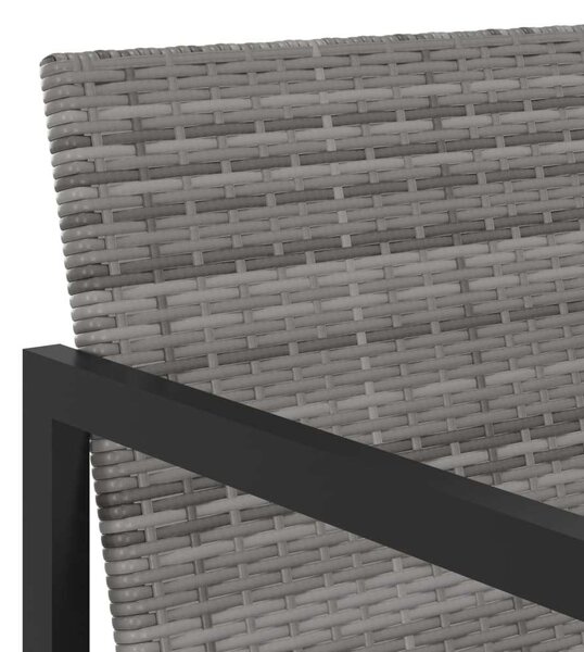 VidaXL Kültéri Étkezőgarnitúra - 5 részes - Szürke Polyrattan