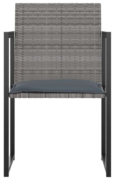 VidaXL Kültéri Étkezőgarnitúra - 5 részes - Szürke Polyrattan