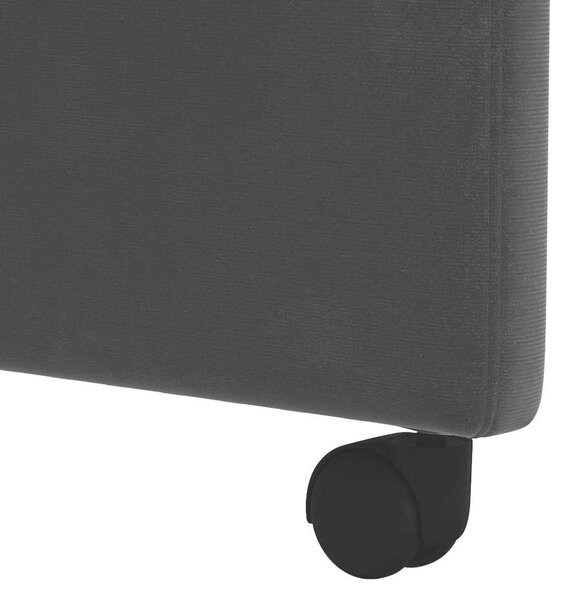 VidaXL Étkező Székek kerekekkel 2 pcs Fekete 58 x 65 x 98 cm Bársony