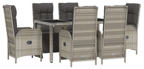 VidaXL Polyrattan Kerti Étkezőgarnitúra - 7 Fős
