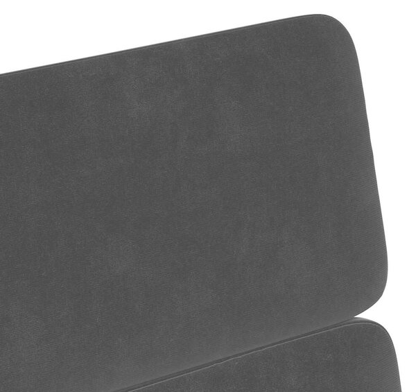 VidaXL Étkező Székek kerekekkel 2 pcs Fekete 58 x 65 x 98 cm Bársony
