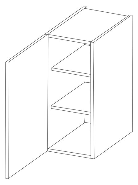 Felső konyhaszekrény SOPHIA - szélesség 30 cm, fehér