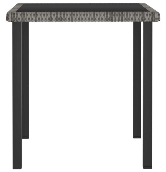 Polyrattan Kerti Étkezőgarnitúra - 5 részes - Szürke