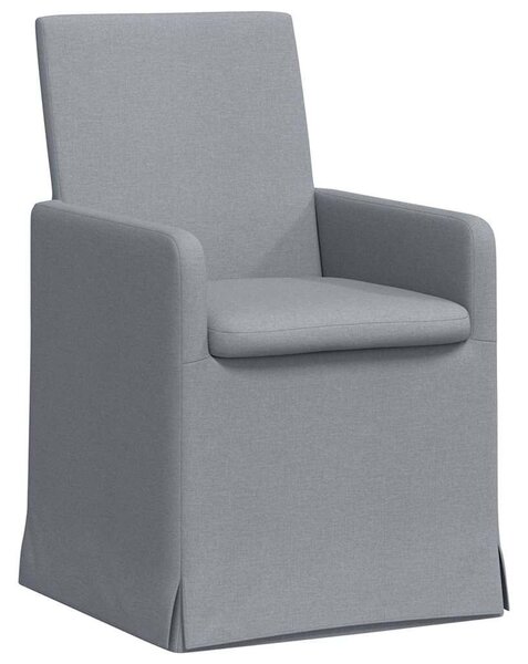 VidaXL Étkező Székek 2 pcs Világosszürke 57 x 67 x 95 cm szövet
