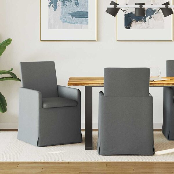 VidaXL Étkező Székek 2 pcs Sötétszürke 57 x 67 x 95 cm szövet
