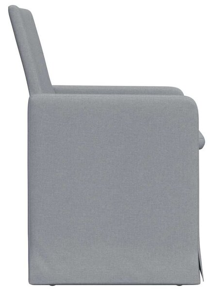 VidaXL Étkező Székek 2 pcs Világosszürke 57 x 67 x 95 cm szövet