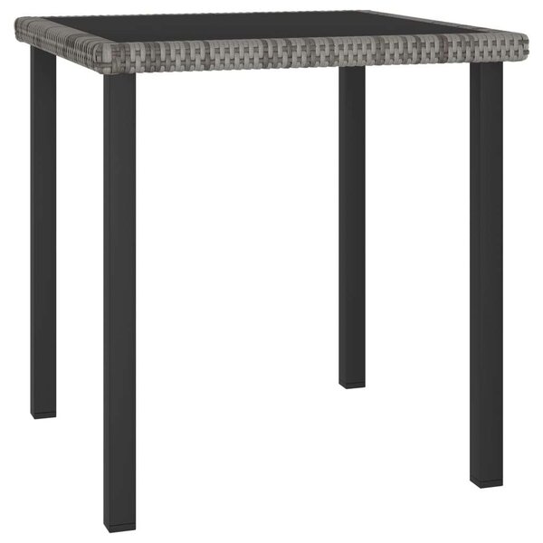 Polyrattan Kerti Étkezőgarnitúra - 5 részes - Szürke
