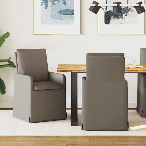 VidaXL Étkező Székek 2 pcs Világosszürke 57 x 67 x 98 cm Vászon