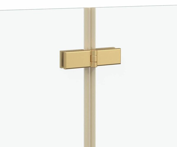 VidaXL Zuhanybeépítés Arany 120 x 68 x 130 cm ESG üveg és alumínium