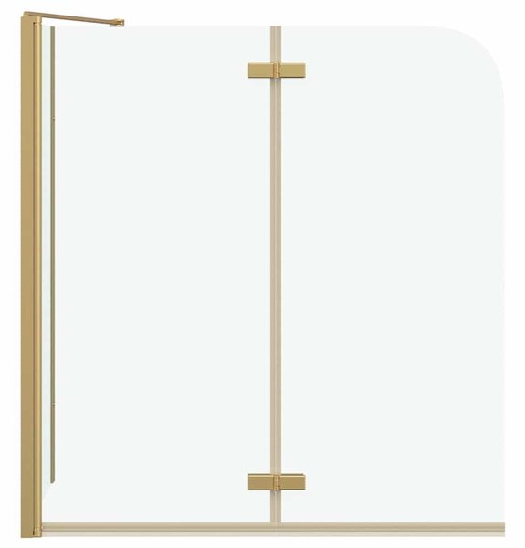 VidaXL Zuhanybeépítés Arany 120 x 68 x 130 cm ESG üveg és alumínium