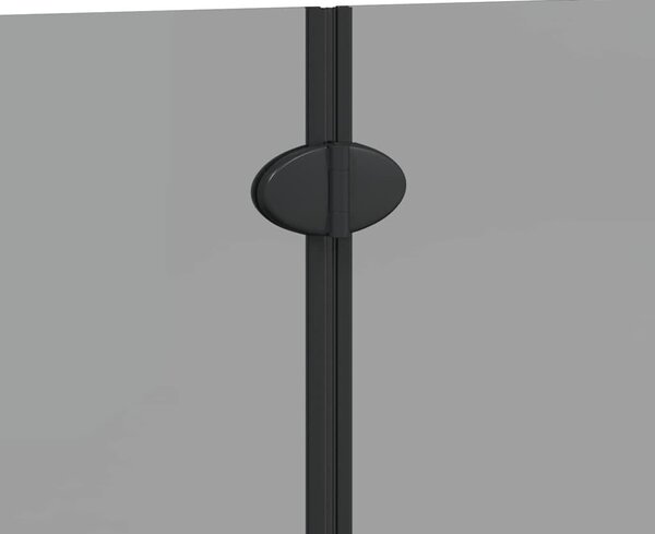 VidaXL Zuhanybeépítés Fekete 95 x 140 cm ESG üveg és alumínium