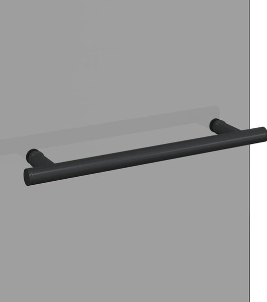 VidaXL Zuhanybeépítés Fekete 95 x 140 cm ESG üveg és alumínium