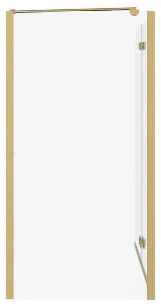 VidaXL Zuhanybeépítés Arany 120 x 68 x 130 cm ESG üveg és alumínium