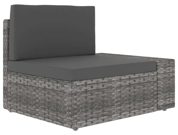 VidaXL 7 részes szürke polyrattan kerti ülőgarnitúra