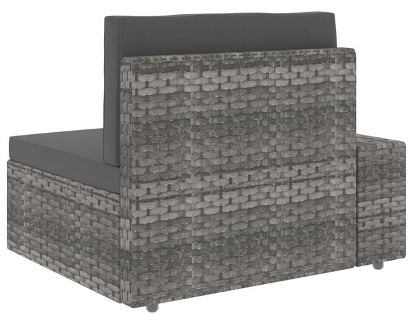 VidaXL 7 részes szürke polyrattan kerti ülőgarnitúra