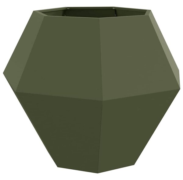 VidaXL Növénytartó 2 pcs Olajzöld 100 x 100 x 80 cm Acél
