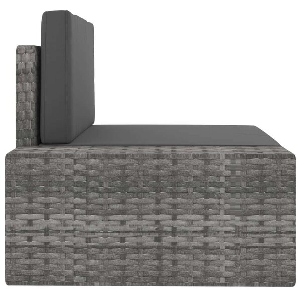 VidaXL 7 részes szürke polyrattan kerti ülőgarnitúra