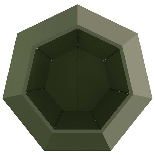 VidaXL Növénytartó 2 pcs Olajzöld 100 x 100 x 80 cm Acél