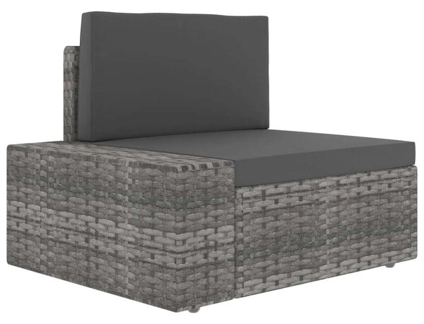 VidaXL 7 részes szürke polyrattan kerti ülőgarnitúra