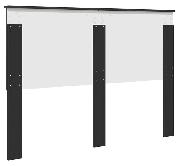 VidaXL Fejtámla Fekete Tölgy 100 cm Mérnöki fa