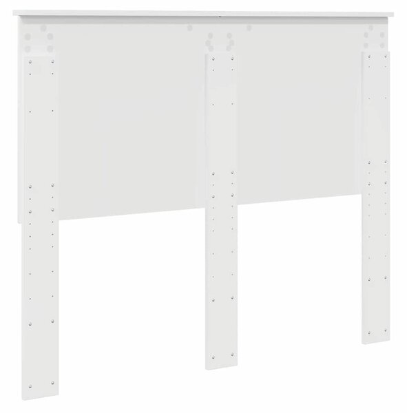 VidaXL Fejtámla fejtámlával Fényes Fehér 135 cm Faanyag