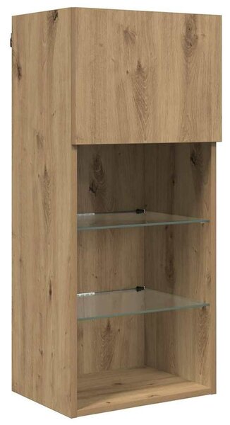 VidaXL TV Fali Egységek LED-del 5 pcs Artisan tölgy 40,5 x 30 x 90 cm