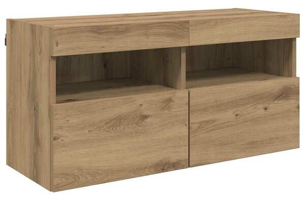 VidaXL TV Fali Egységek LED-del 5 pcs Artisan tölgy 40,5 x 30 x 90 cm