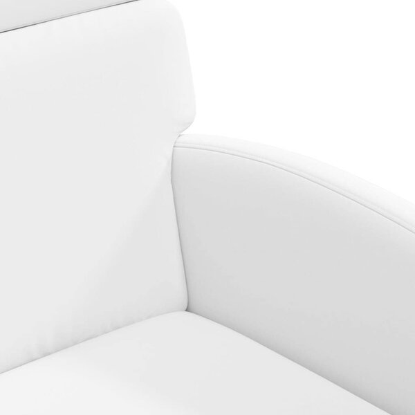 VidaXL Étkező Székek kerekekkel 2 pcs Fehér 58 x 65 x 98 cm Műbőr