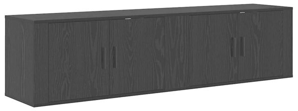 VidaXL Fali TV szekrény szett 2 pcs Fekete tölgy 80 x 34,5 x 40 cm