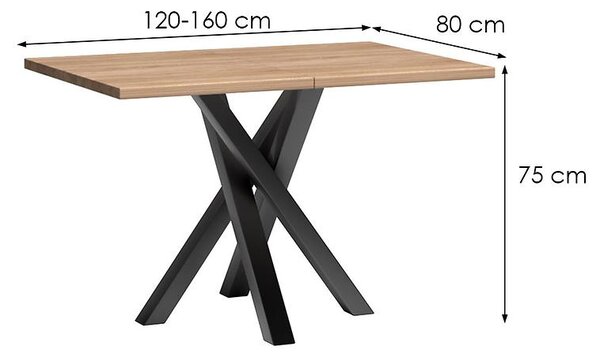 Kihúzható konyhaasztal AIMY - artisan tölgyfa