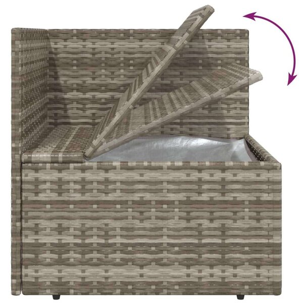 VidaXL Polyrattan Kerti Ülőgarnitúra - 3 részes - Szürke