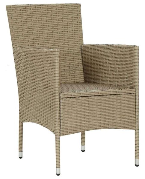 VidaXL Polyrattan Kerti Étkezőgarnitúra - 7 részes - Bézs