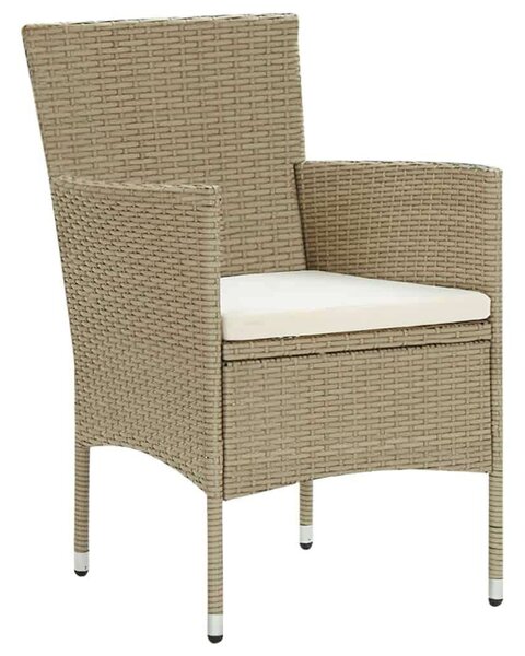 VidaXL Polyrattan Kerti Étkezőgarnitúra - 7 részes - Bézs