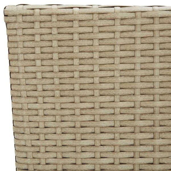 VidaXL Polyrattan Kerti Étkezőgarnitúra - 7 részes - Bézs
