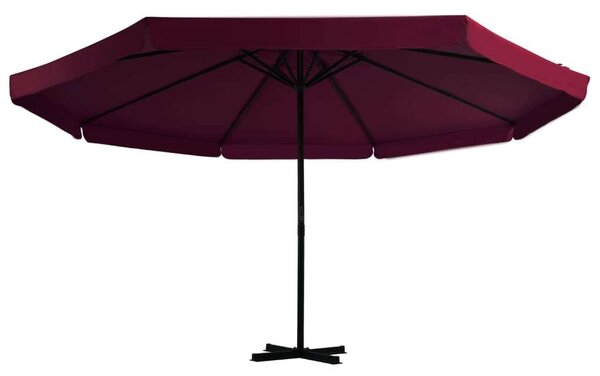 VidaXL Kültéri Napernyő - Bordó - 500 cm