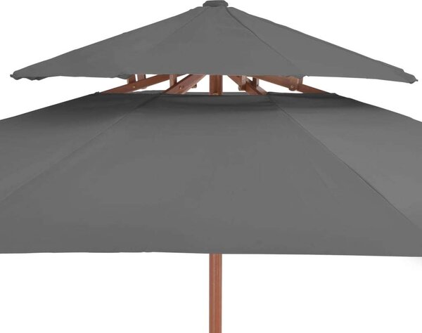 Kert Napernyő - Két Szintes - Fa Rúd - 270 cm