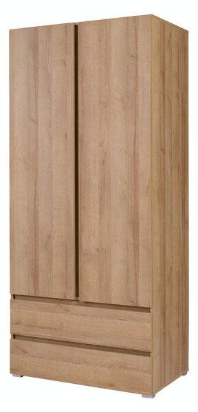 Fiókos gardróbszekrény 92 cm LIONU - riviéra tölgy