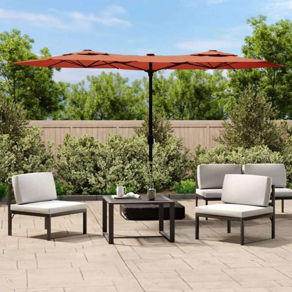 VidaXL Dupla Tetős Napernyő - Terrakotta - 316x240 cm