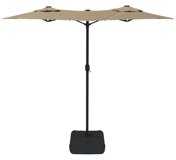 GardenLux Dupla Tetős Napernyő LED-del - 316x240 cm