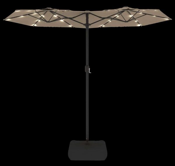 GardenLux Dupla Tetős Napernyő LED-del - 316x240 cm
