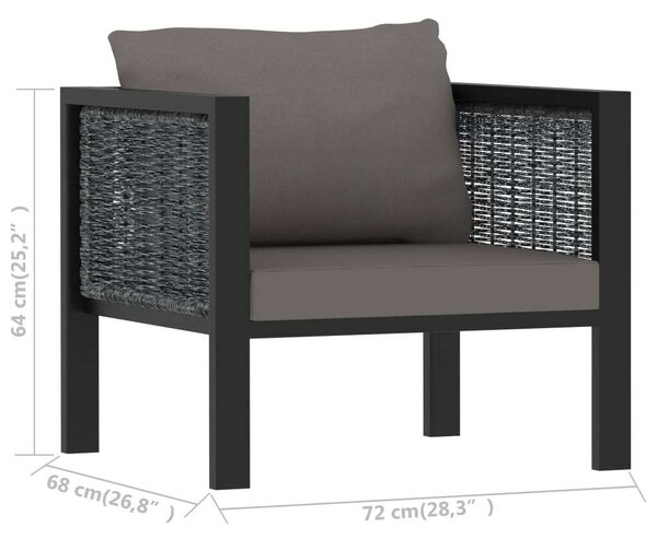 VidaXL Polyrattan Kerti Ülőgarnitúra - 5 részes