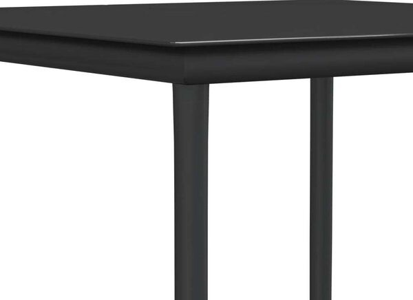 Kerti Étkezőgarnitúra - 3 részes - Fekete Polyrattan