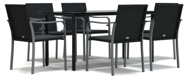 VidaXL Kertbútor Szett - 7 részes Polyrattan Étkezőgarnitúra