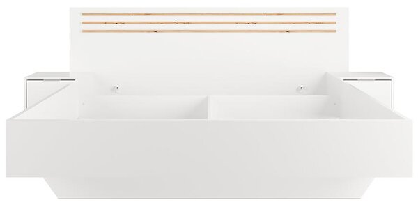 Franciaágy 160x200 TURBO - artisan tölgy / fehér + 2 db éjjeliszekrény INGYEN