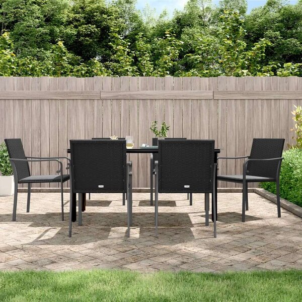 VidaXL Kertbútor Szett - 7 részes Polyrattan Étkezőgarnitúra