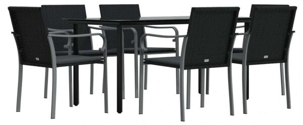 VidaXL Kertbútor Szett - 7 részes Polyrattan Étkezőgarnitúra