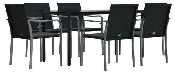 VidaXL Kertbútor Szett - 7 részes Polyrattan Étkezőgarnitúra