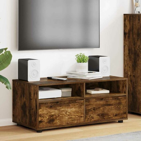VidaXL TV szekrény fiókkal Füstölt tölgy 100 x 48 x 43 cm Faanyag