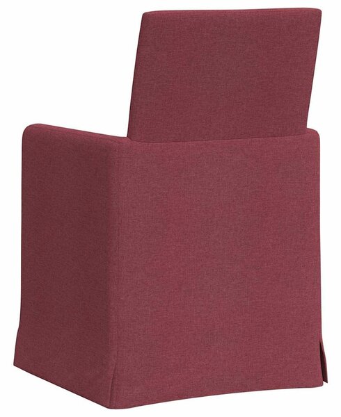 VidaXL Étkező Székek 2 pcs bordó 57 x 67 x 95 cm szövet